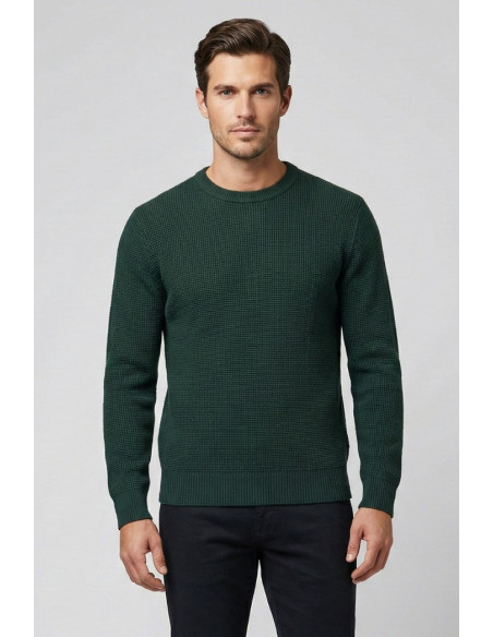 Nerovago maglia girocollo con lavorazione links 750141 [adaf9922]