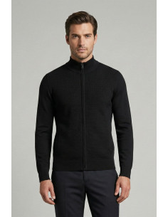Nerovago cardigan in misto viscosa con zip 750006 [d45ed7af]