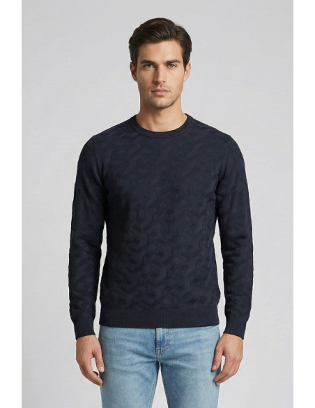 Nerovago maglia girocollo con lavorazione a rombi 750251 [cd4ceaa8]