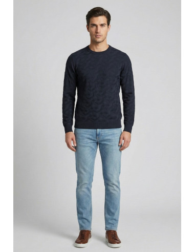 Nerovago maglia girocollo con lavorazione a rombi 750251 [a37768a1]