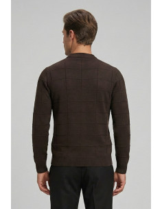 Nerovago maglia girocollo con lavorazione a quadri 750151 [775dd55e] 2