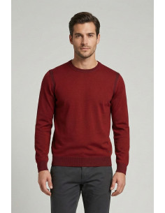 Nerovago maglia girocollo in misto viscosa con contrasti 750051 [6f83ef70]