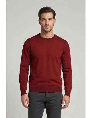 Nerovago maglia girocollo in misto viscosa con contrasti 750051 [6f83ef70]
