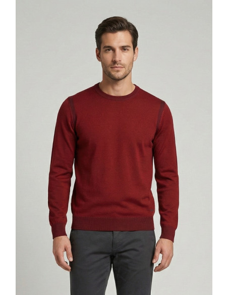 Nerovago maglia girocollo in misto viscosa con contrasti 750051 [6f83ef70]