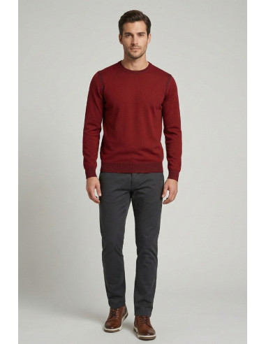 Nerovago maglia girocollo in misto viscosa con contrasti 750051 [01b86d79]