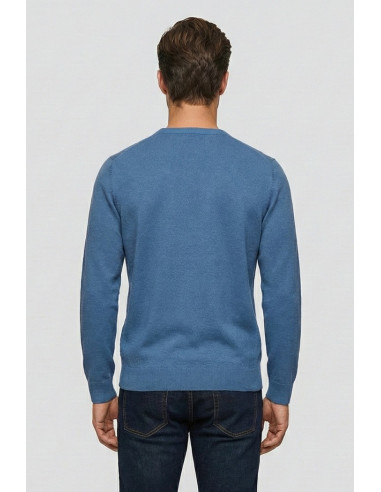 Nerovago maglia girocollo in misto viscosa con intarsi 750361 [2c02d08f]