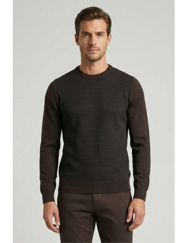 Nerovago maglia girocollo punto nido d'ape in misto viscosa 750301 [67722504]
