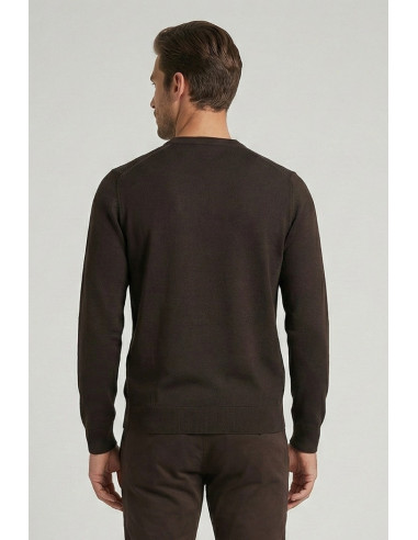 Nerovago maglia girocollo punto nido d'ape in misto viscosa 750301 [be546609]