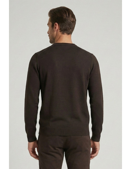 Nerovago maglia girocollo punto nido d'ape in misto viscosa 750301 [be546609]