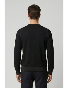 Nerovago maglia girocollo in misto viscosa con contrasti 750051 [f547900f] 2