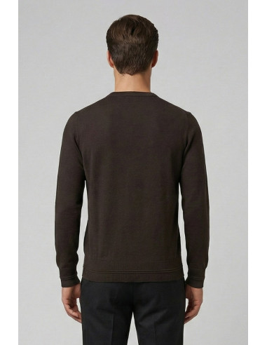 Nerovago maglia girocollo in misto viscosa con lavorazione a rombi 750091 [36431e24]