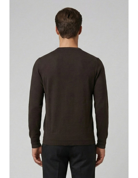 Nerovago maglia girocollo in misto viscosa con lavorazione a rombi 750091 [36431e24]