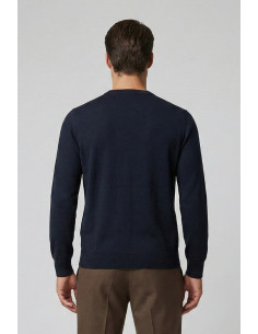 Nerovago maglia girocollo in misto viscosa con lavorazione a quadri 750161 [557462df] 2