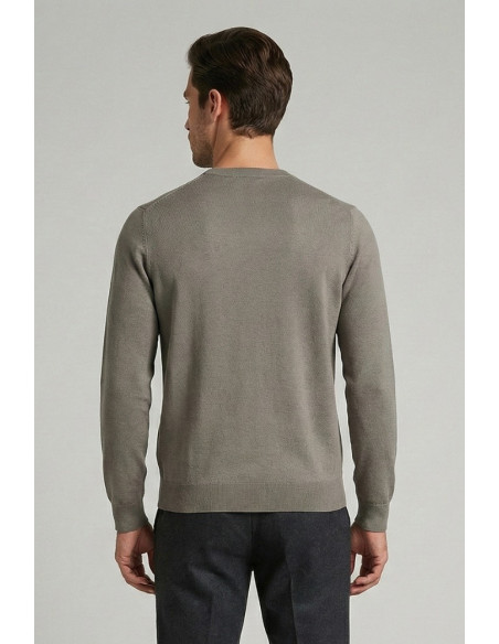 Nerovago maglia girocollo in misto viscosa con lavorazione a quadri 750161 [532a5d77]