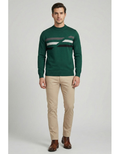 Datch maglia girocollo in misto viscosa con inserti DM9078 [cead99fb]