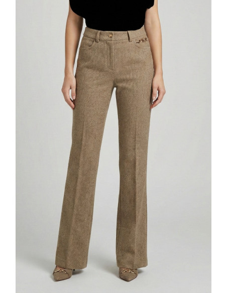Fracomina pantalone bootcut con vita alta fr25wva014w80501 [802ceb3d]