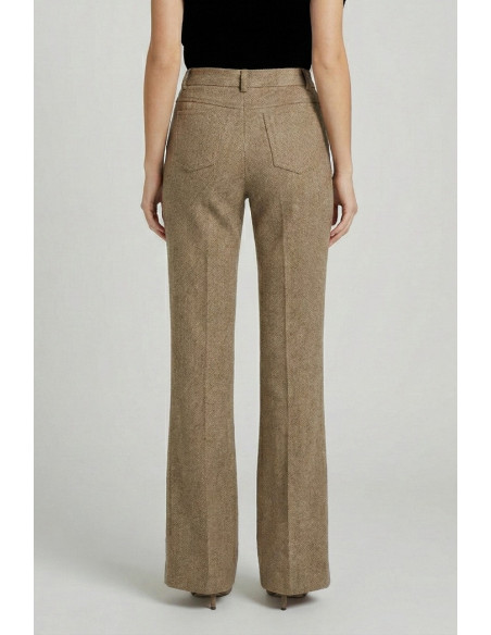 Fracomina pantalone bootcut con vita alta fr25wva014w80501 [590aa830]
