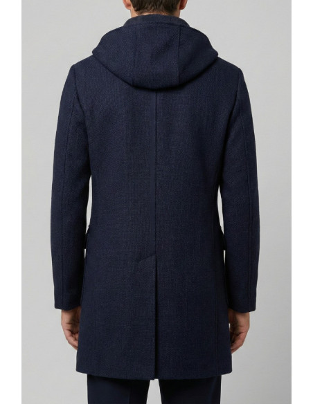 Two-Bi cappotto con pettorina e cappuccio Capp248 [54578da5]