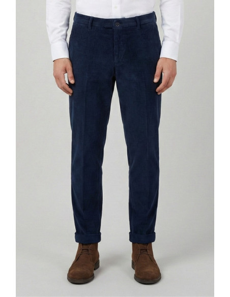 Triple A pantalone chino in velluto con risvolto PT127-2587 [9dfe20e0]