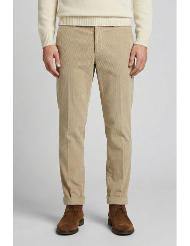 Triple A pantalone chino in velluto con risvolto PT127-2587 [448151a3]