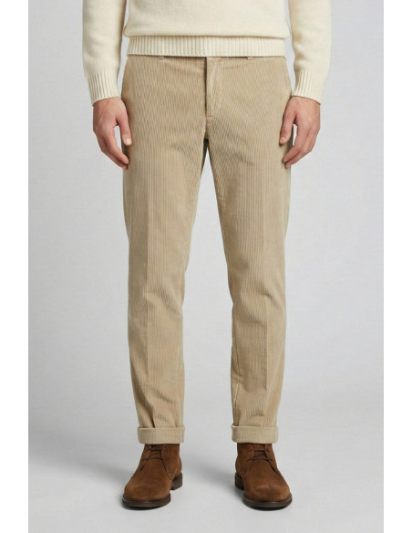 Triple A pantalone chino in velluto con risvolto PT127-2587 [448151a3]