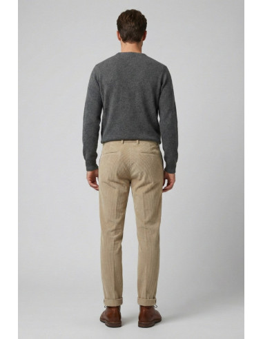 Triple A pantalone chino in velluto con risvolto PT127-2587 [9da712ae]
