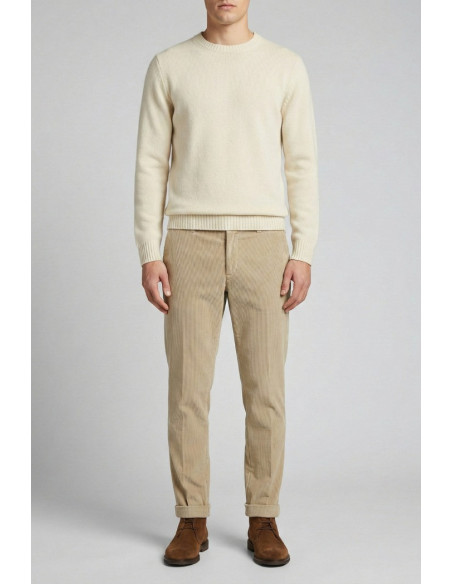 Triple A pantalone chino in velluto con risvolto PT127-2587 [2abad3aa]