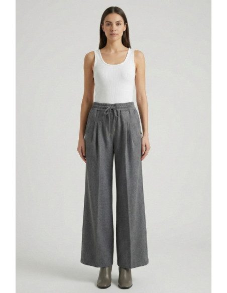 Blash pantalone a gamba larga in flanella di misto viscosa BS9750104 [f9af753d]