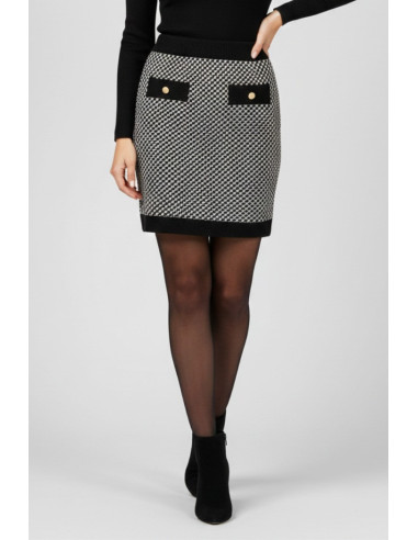 Fly Girl gonna in maglia con bottoni 7672/01 [81cb73d4]