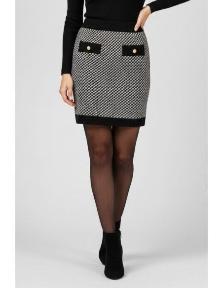 Fly Girl gonna in maglia con bottoni 7672/01 [81cb73d4]