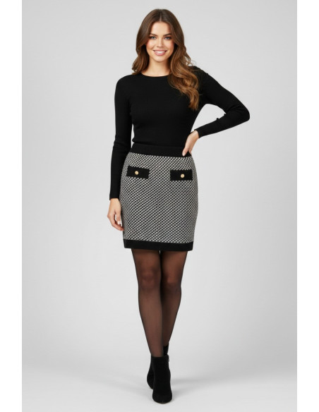 Fly Girl gonna in maglia con bottoni 7672/01 [eff0f1dd]