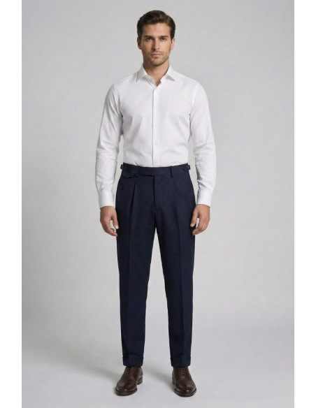 Markup pantalone in flanella con doppia pince MK9950150 [ef007aaf]