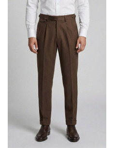 Markup pantalone in flanella con doppia pince MK9950150 [4677a855]