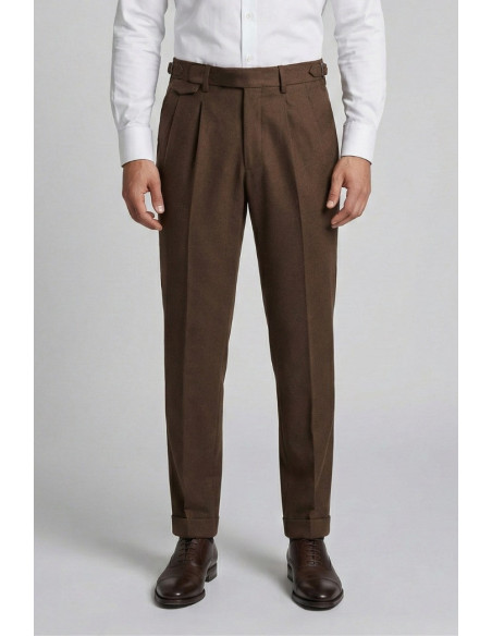 Markup pantalone in flanella con doppia pince MK9950150 [4677a855]