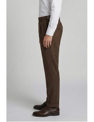 Markup pantalone in flanella con doppia pince MK9950150 [9f51eb58]