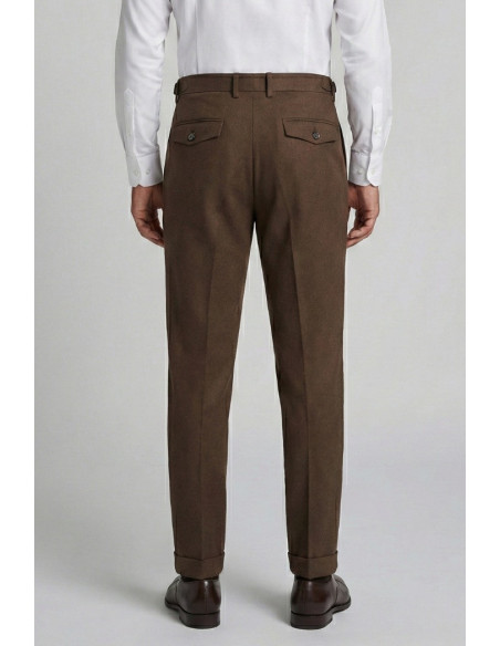 Markup pantalone in flanella con doppia pince MK9950150 [284c2a5c]