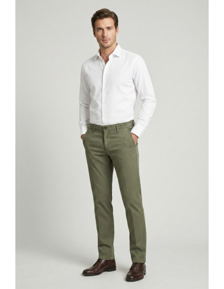 Four.ten Industry pantalone chino in cotone elasticizzato T910-100057 [0c43a1ed]