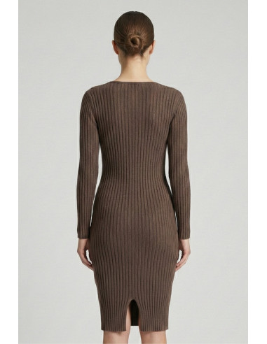 Lolita abito a coste con scollo a V lo25314w [49e71627]