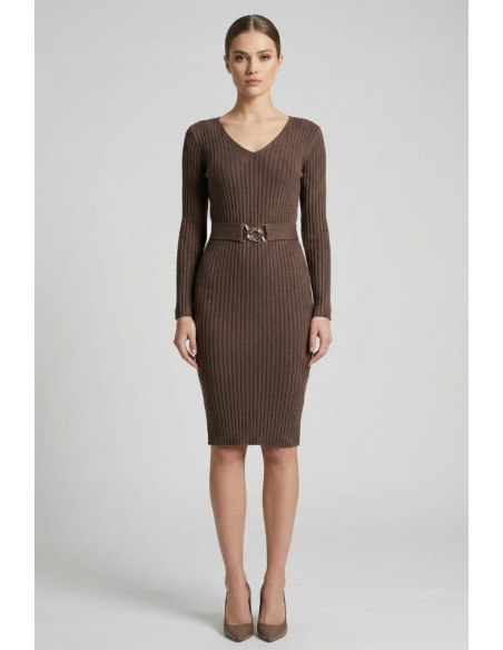 Lolita abito a coste con scollo a V lo25314w [fefad723]