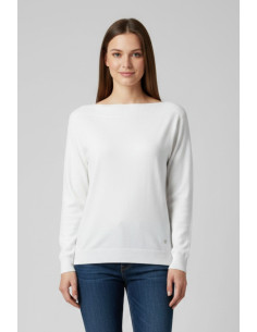 Fresh Flower maglia in misto viscosa con scollo a barchetta ff604 [a24ce0ae]