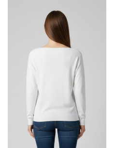 Fresh Flower maglia in misto viscosa con scollo a barchetta ff604 [a24ce0ae] 2