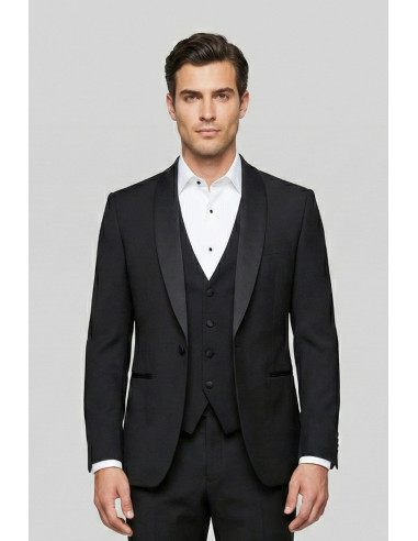 Privat Fashion abito con petto in raso e gilet monetraso-ab212/3p [01df45f4]