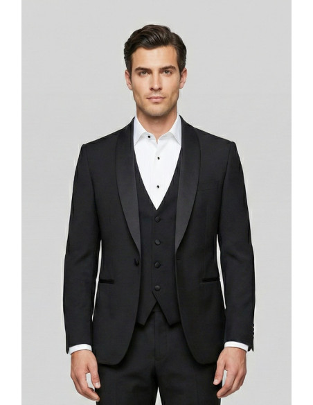 Privat Fashion abito con petto in raso e gilet monetraso-ab212/3p [01df45f4]