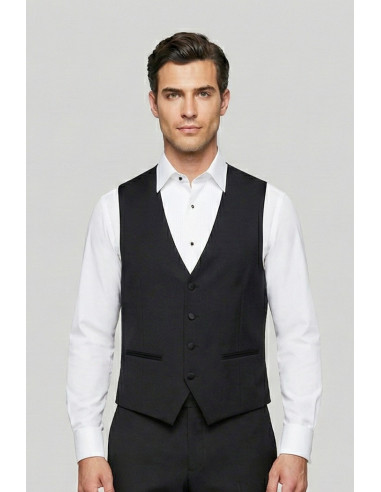Privat Fashion abito con petto in raso e gilet monetraso-ab212/3p [ca3ca656]