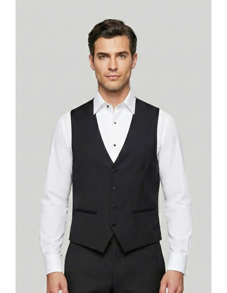 Privat Fashion abito con petto in raso e gilet monetraso-ab212/3p [ca3ca656]