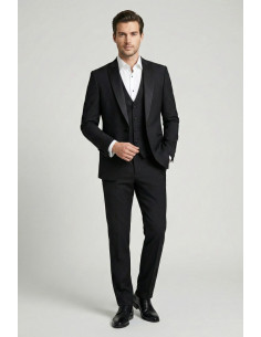 Privat Fashion abito con petto in raso e gilet monetraso-ab213/3p [17e9efe6]