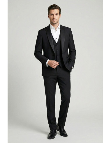 Privat Fashion abito con petto in raso e gilet monetraso-ab213/3p [17e9efe6]