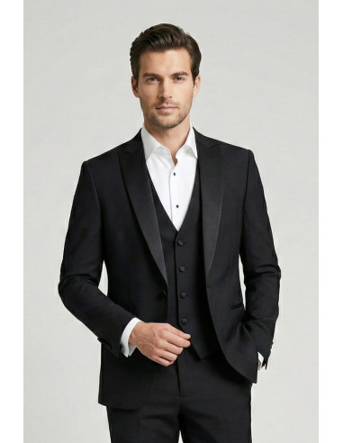 Privat Fashion abito con petto in raso e gilet monetraso-ab213/3p [79d26def]