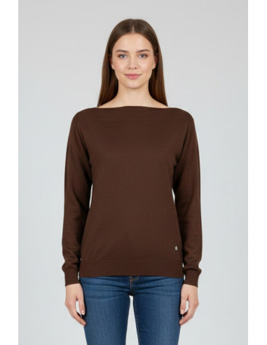 Fresh Flower maglia in misto viscosa con scollo a barchetta ff604 [b92f8600]