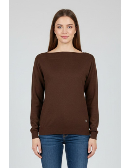 Fresh Flower maglia in misto viscosa con scollo a barchetta ff604 [b92f8600]
